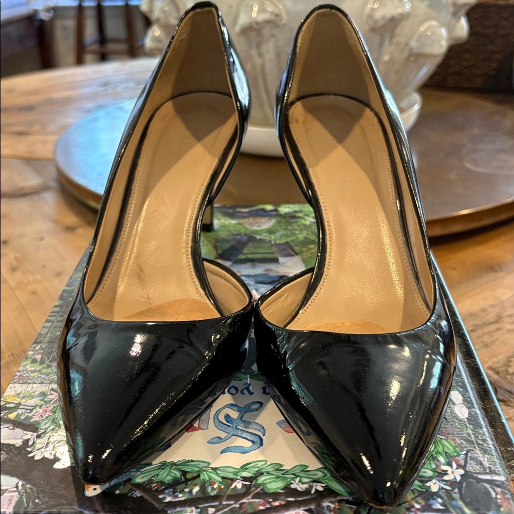 J. Crew Black patent leather heels